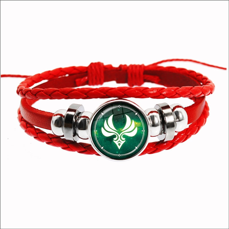 Genshin Impact Game Cosplay Prop Eye of God Water Wind Thunder Fire Rock Ice Element Purple Bracelet Jewelry Fans Gift - armamenter