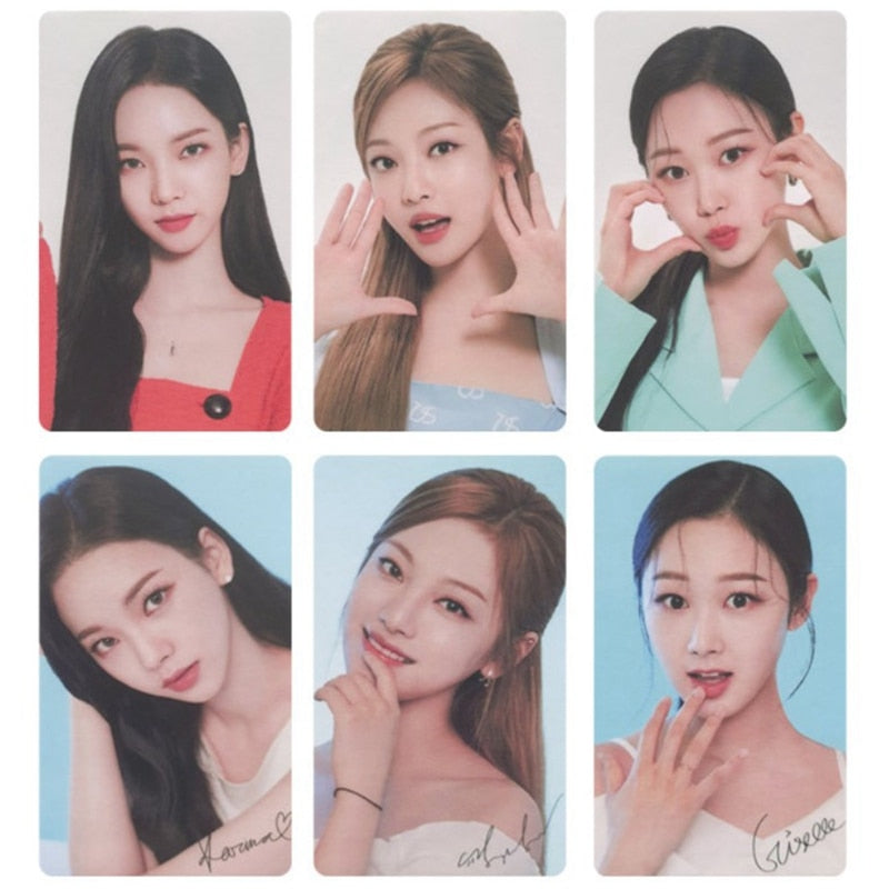 8PCS/Set Kpop Aespa LOMO Cards Photo Cards Personal WINTER KARINA NINGNING Album Photocards For Fans Collection Photocards Gift - armamenter