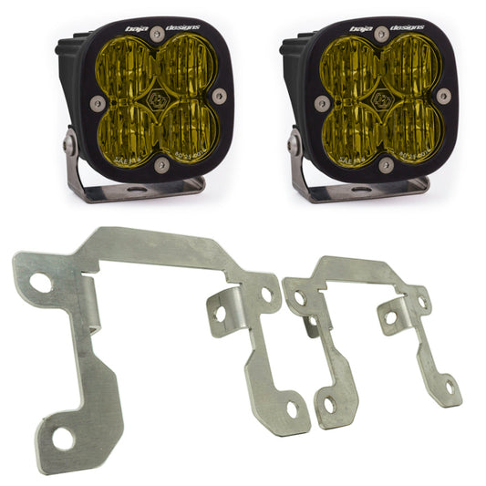 Baja Designs 2019+ Ranger Fog Light Squadron Amber Fog Pocket Kit - armamenter