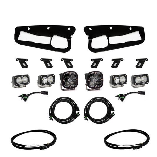 Baja Designs 2021+ Ford Bronco Clear SAE Fog Pocket Kit w/Upfitter - armamenter