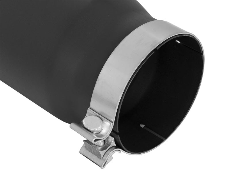 aFe Power MACH Force-Xp 5in In x 6in Out x 15in L Bolt-On 409 SS Exhaust Tip - Black - armamenter