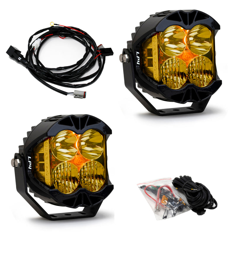 Baja Designs LP4 Pro Driving/Combo LED - Amber (Pair) - armamenter