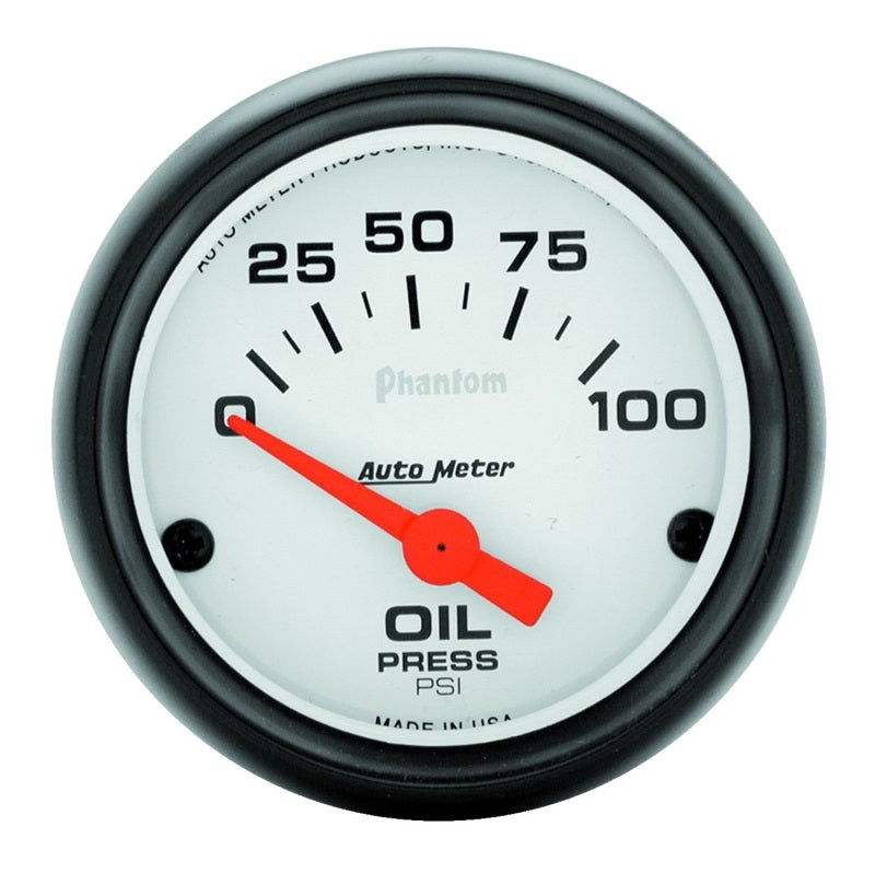 Autometer Phantom 52mm 0-100 PSI Electric Oil Pressure Gauge - armamenter