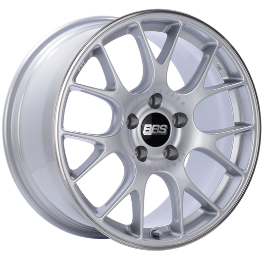 BBS CH-R 18x8.5 5x112 ET38 Brilliant Silver Polished Rim Protector Wheel -82mm PFS/Clip Required - armamenter