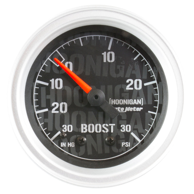 Autometer Hoonigan 52mm 30 PSI Mechanical Vacuum/Boost Gauge - armamenter