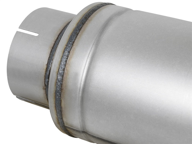 aFe ATLAS Aluminized Steel Muffler 5in Center/Center 24in L x 7in Diameter - Round Body - armamenter