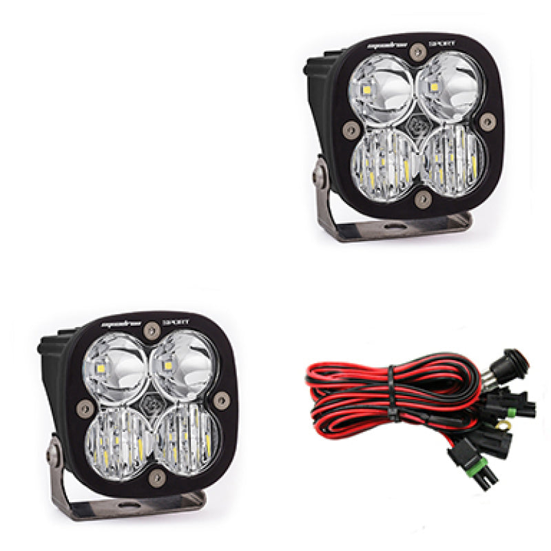 Baja Designs Squadron Sport Driving/Combo Pair LED Light Pods - Clear - armamenter