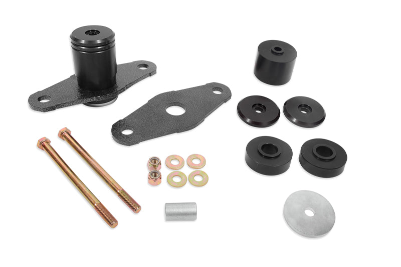 BMR 11-18 Dodge Challenger Motor Mount Solid Bushing Upgrade Kit - Black Anodized - armamenter