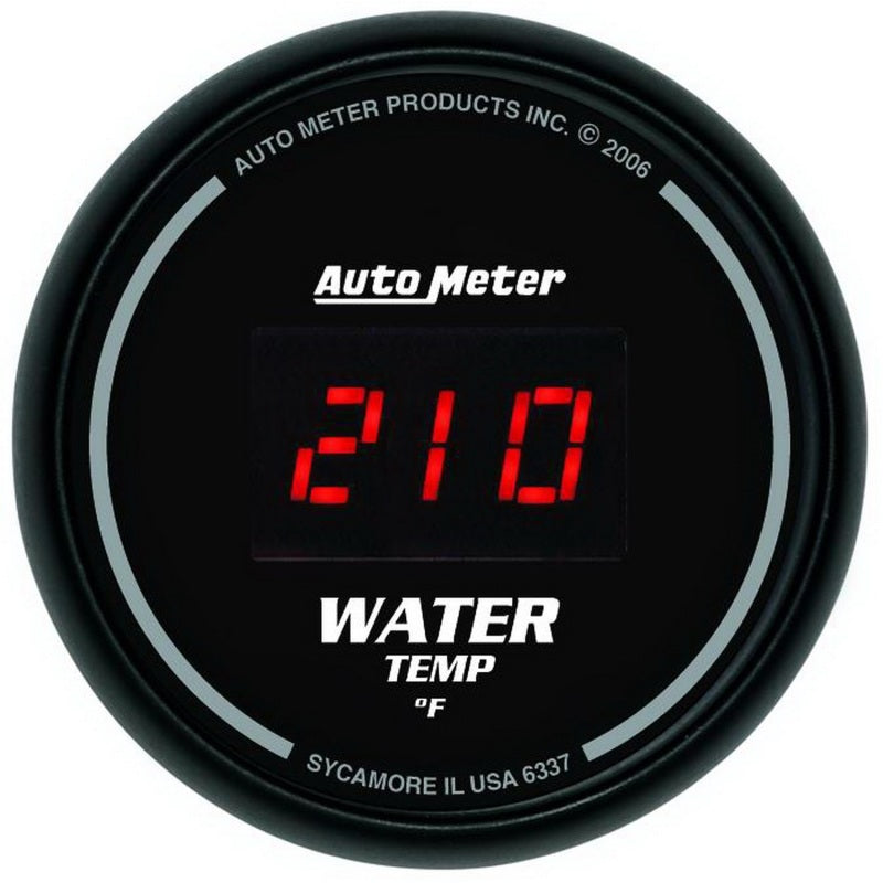 Autometer Black 0-300 F Digital Water Temp Gauge - armamenter