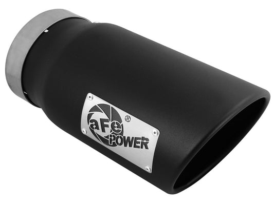 aFe Diesel Exhaust Tip Bolt On Black 5in Inlet x 6in Outlet x 12in Long - armamenter