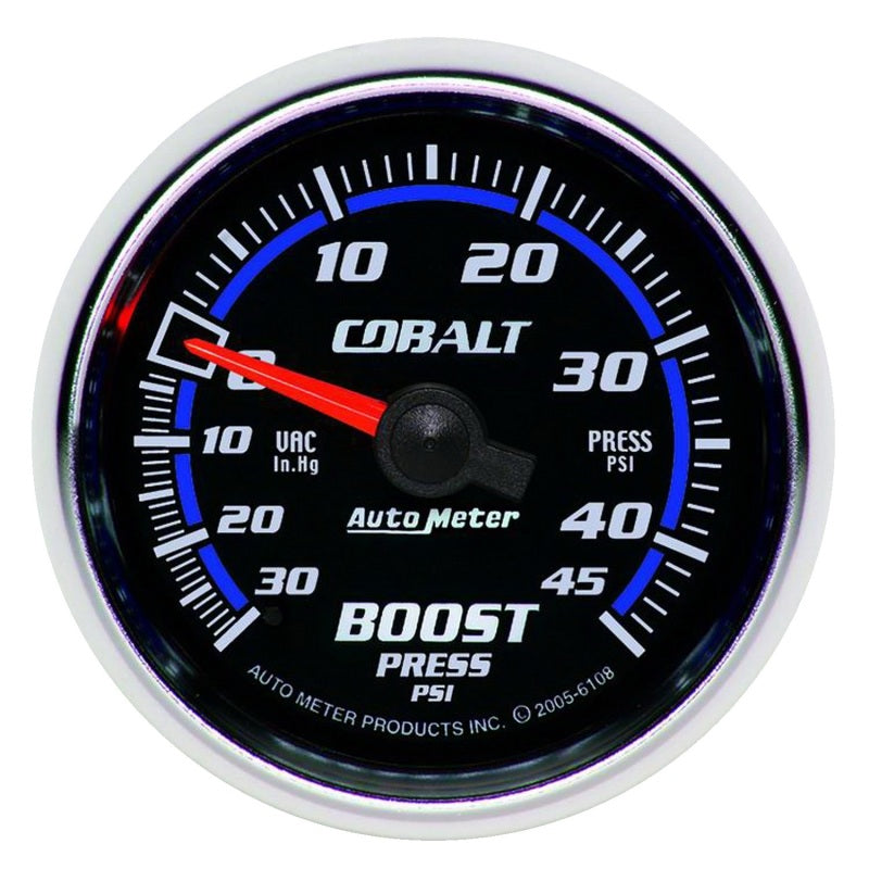 Autometer Cobalt 52mm 45psi Vacuum Boost Gauge - armamenter