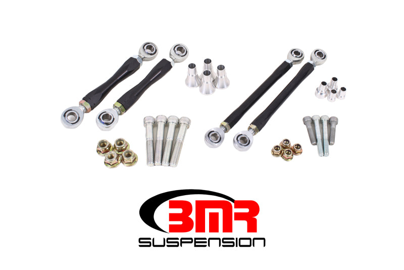 BMR 08-17 Challenger Front and Rear Sway Bar End Link Kit - Black - armamenter