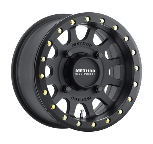 Method MR401 UTV Beadlock 14x7 5+2/+38mm Offset 4x136 106mm CB Matte Black w/BH-H20875 Wheel