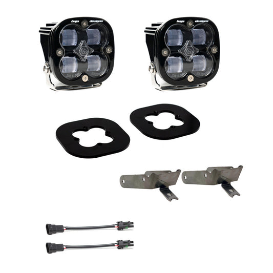 Baja Designs 11-16 Ford Super Duty Squadron Pro Series Fog Pocket Kit - armamenter