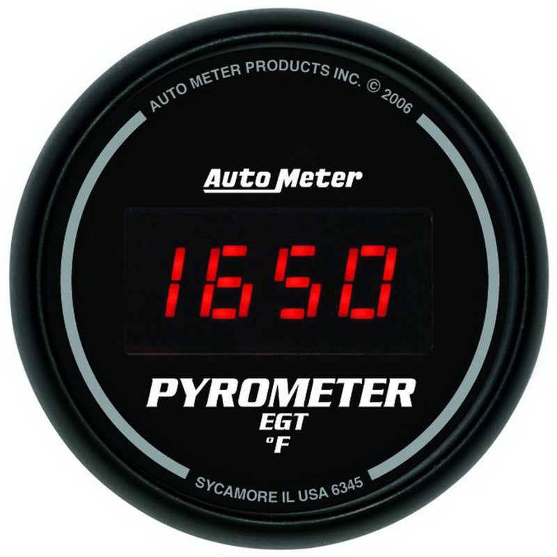 Autometer Z Series 52mm 0-2000 Deg F Digital EGT/Pyrometer Gauge - armamenter