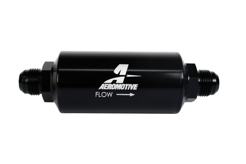 Aeromotive In-Line Filter - AN -10 size Male - 10 Micron Microglass Element - Bright-Dip Black - armamenter