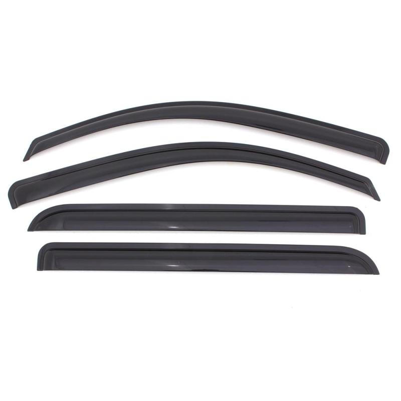 AVS 03-10 Chevy Kodiak Crew Cab Ventvisor Outside Mount Window Deflectors 4pc - Smoke - armamenter