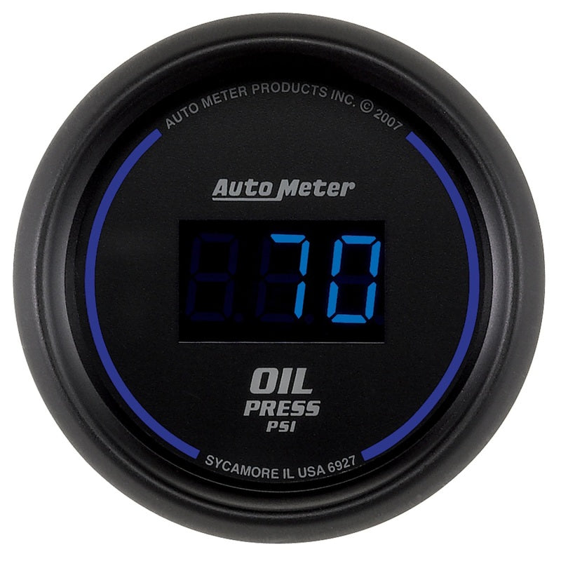 Autometer Cobalt Digital 52.4mm Black 0-100psi Oil Pressure Gauge - armamenter