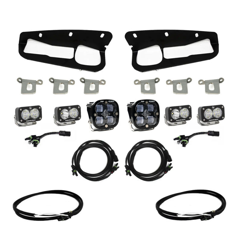 Baja Designs 2021+ Ford Bronco Clear SAE Fog Pocket Kit w/Upfitter - armamenter