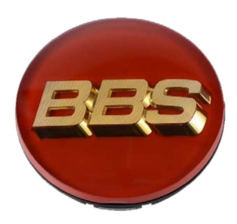 BBS Center Cap 70.6mm Red/Gold (3-tab) (56.24.073) - armamenter