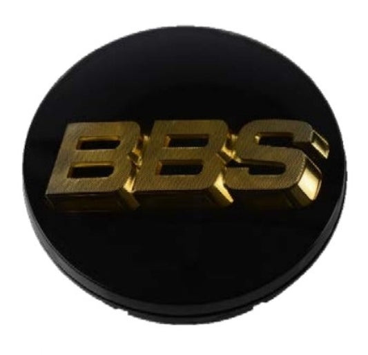 BBS Center Cap 70.6mm Black/Gold (3-tab) (56.24.080) - armamenter