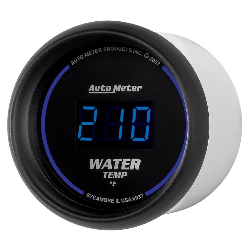 Autometer Cobalt Digital 52.4mm Black 0-300 deg F Water Temperature Gauge - armamenter