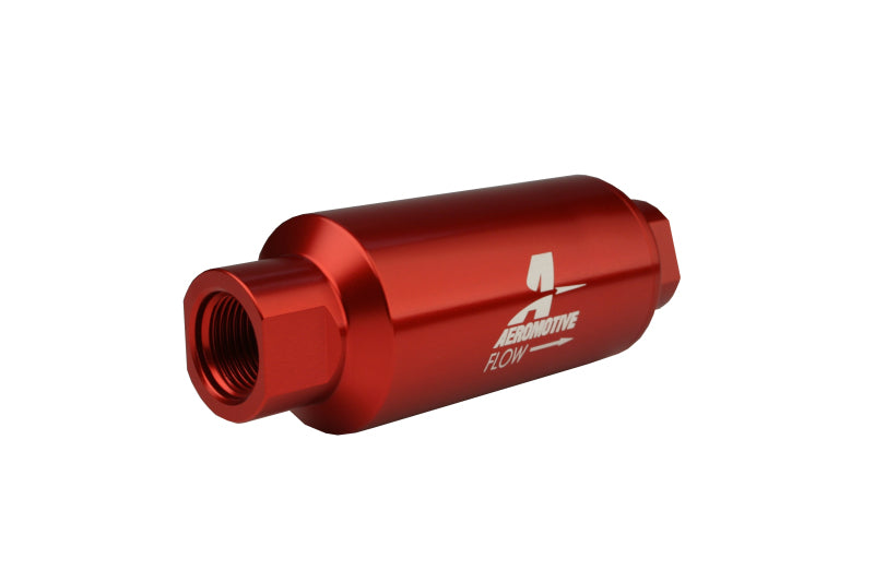 Aeromotive In-Line Filter - AN-10 size - 40 Micron SS Element - Red Anodize Finish - armamenter