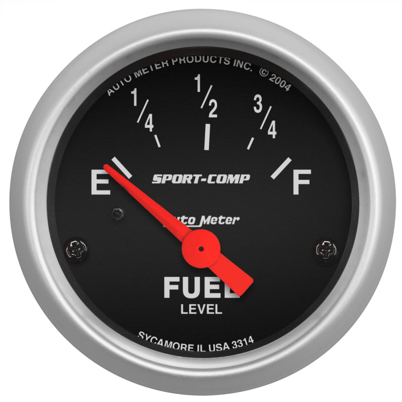 Autometer Sport Comp 52mm Short Sweep Electronic Fuel Level Gauge - armamenter