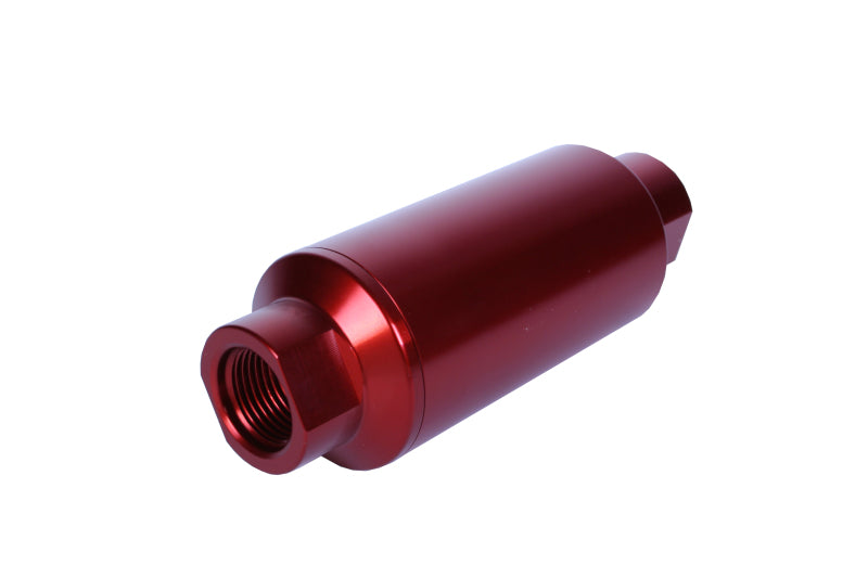 Aeromotive In-Line Filter - (AN-10) 10 Micron Microglass Element Red Anodize Finish - armamenter