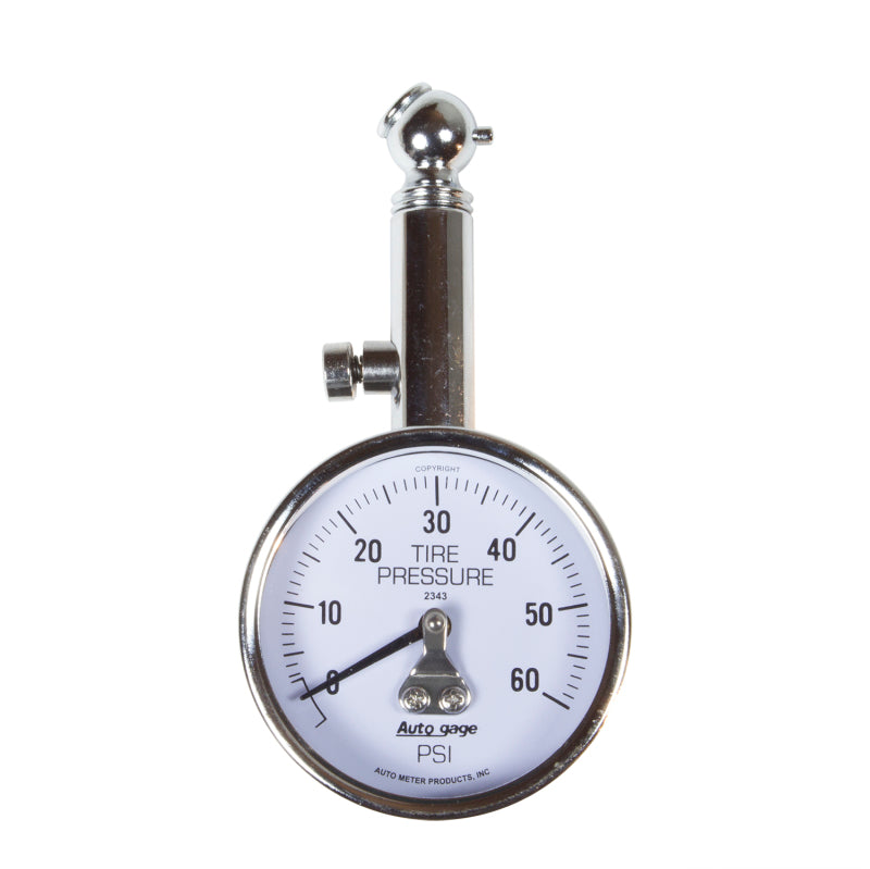 Autometer 60 PSi Peak/Hold Mechanical Tire Pressure Gauge - armamenter