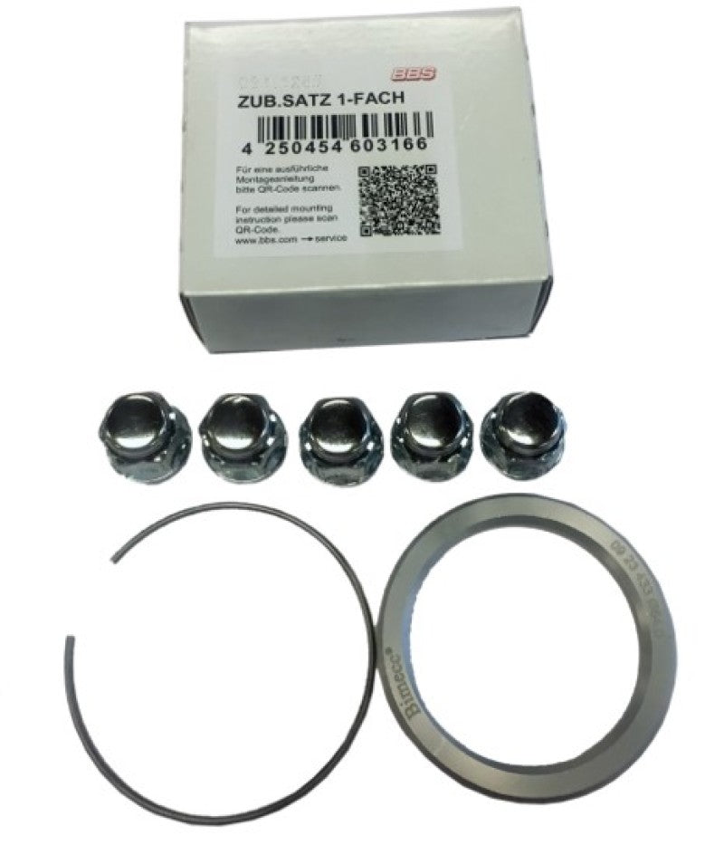 BBS PFS KIT - Camaro/Corvette - Includes 82mm OD - 66.9mm ID Ring / 82mm Clip / Lug Nuts - armamenter