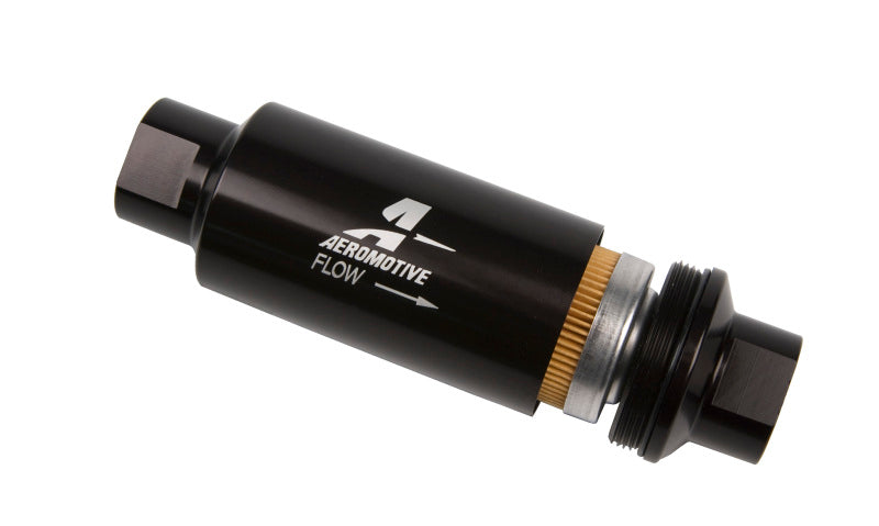 Aeromotive In-Line Filter - AN-10 - Black - 10 Micron - armamenter