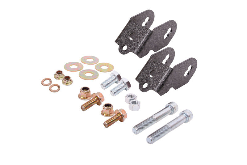 BMR Suspension 15-18 Ford Mustang S550 Rear Camber Adjustment Lockout Kit - Black Hammertone - armamenter