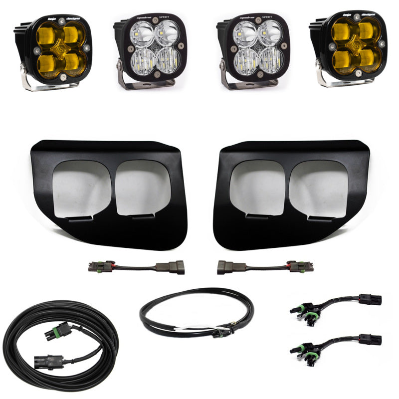 Baja Designs Ford Super Duty (20-On) Fog Lights FPK Amber SAE/Sport DC Baja Designs w/Upfitter - armamenter