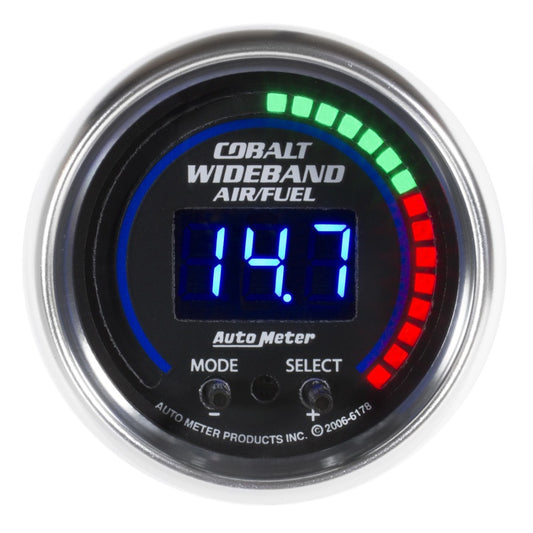 Autometer Cobalt 52mm Air/Fuel Ratio Pro Plus Digital w/ Peak & Warning Gauge - armamenter