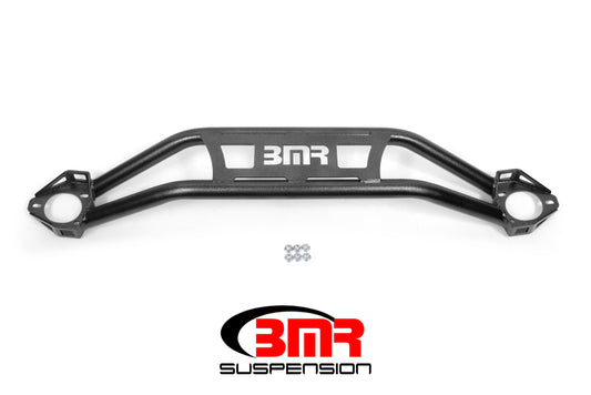 BMR 08-18 Dodge Challenger Front Strut Tower Brace - Black Hammertone (Twin Tube Design) - armamenter