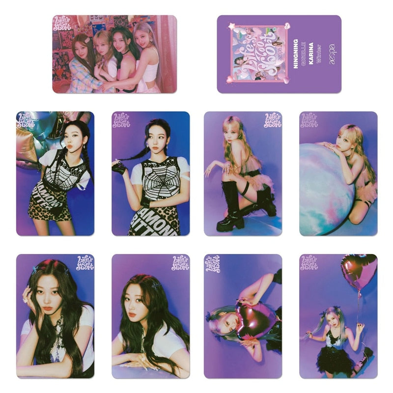 55PCS/Set Kpop Aespa New Album Lifes Too Short LOMO Cards Photo Cards WINTER KARINA Photocards For Fans Collection Photocards - armamenter