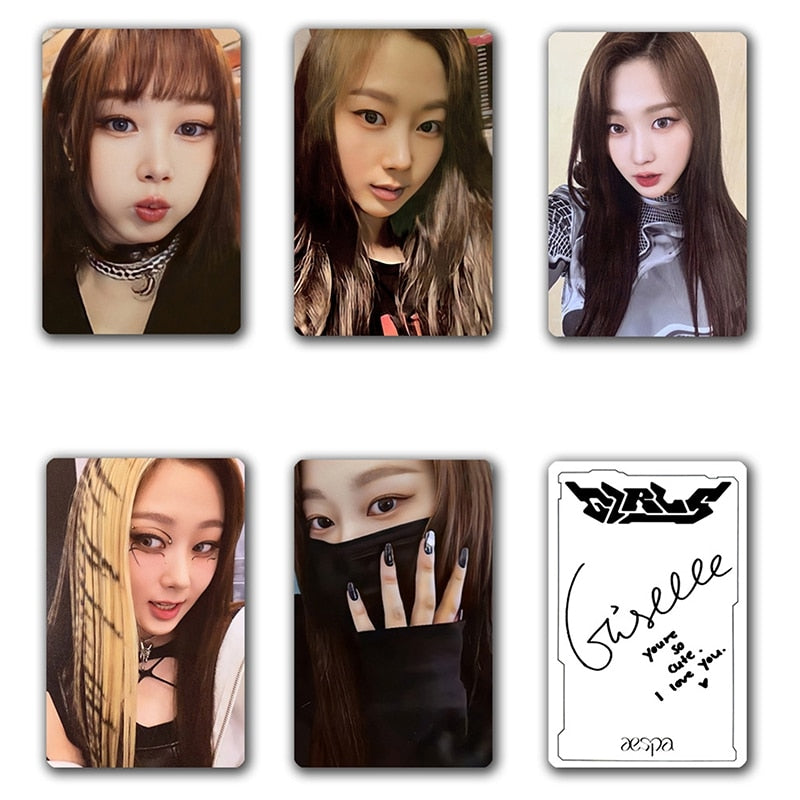 5PCS/Set Kpop AESPA New Album Girls Photo Cards Group WINTER KARINA NINGNING LOMO Cards Photocards For Fans Collection Cards - armamenter