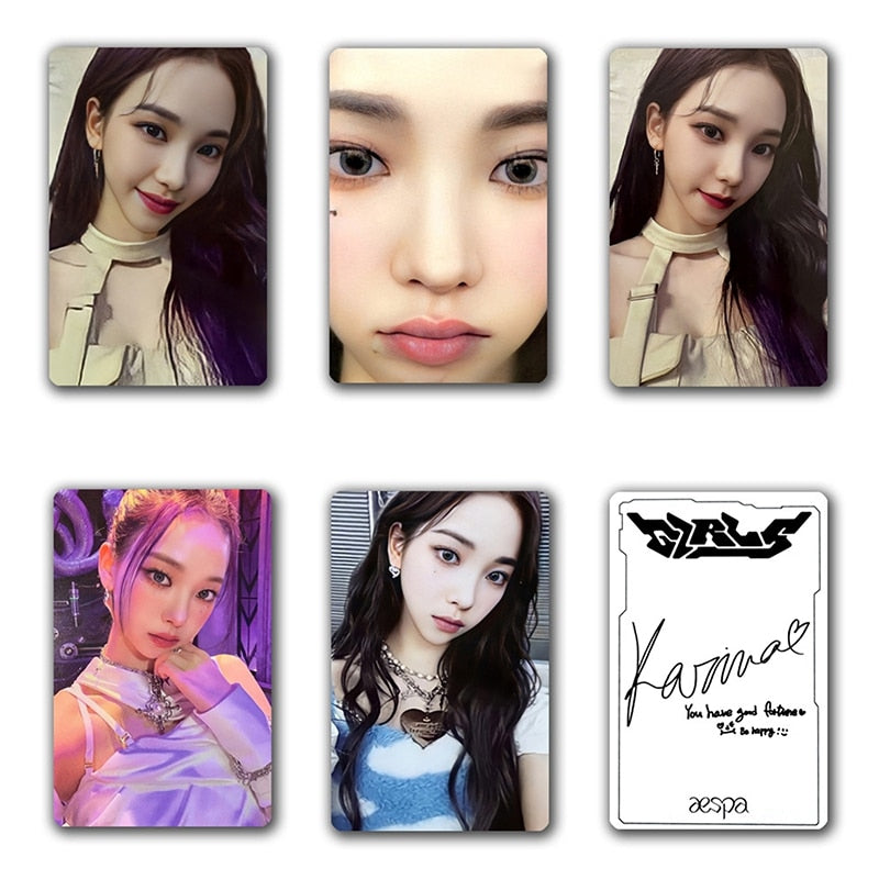 5PCS/Set Kpop AESPA New Album Girls Photo Cards Group WINTER KARINA NINGNING LOMO Cards Photocards For Fans Collection Cards - armamenter