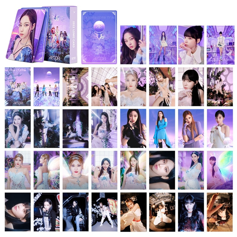 54PCS/Set Kpop Aespa Girls Groups LOMO Cards High Quality Photo Album Photo Cards For Fans Collection Photocards Gift - armamenter